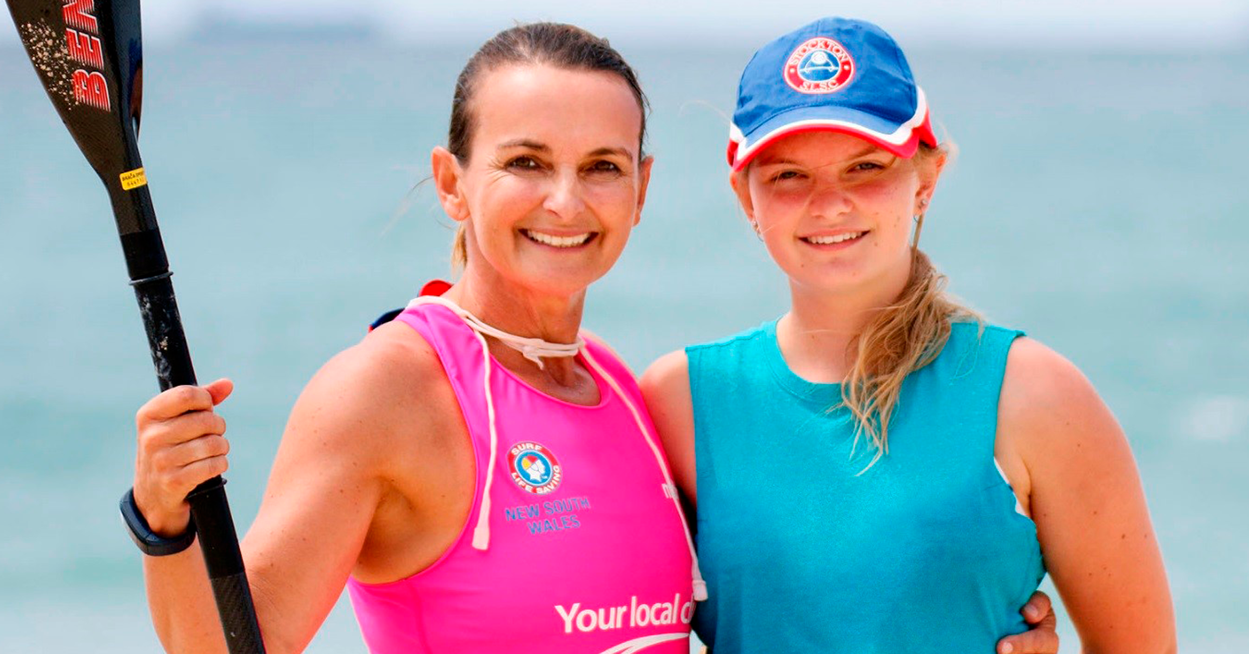 Surf Life Saving NSW volunteer Willow Forsyth, with her daughter